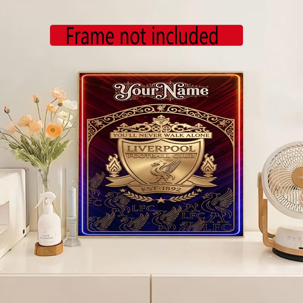 Liverpool Team Personalized Name Round Diamond Painting Kit Diamond Embroidery Painting Rhinestones Mosaic Frameless Handwork Decoration Arts
