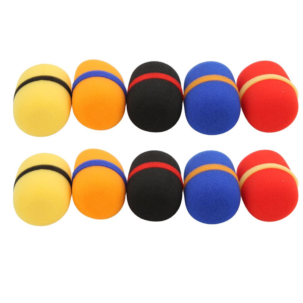 10Pcs Microphone Cover Thick Soft Sponge Dustproof Various Colors Good Elasticity Microphone Windscreen Foam Cover