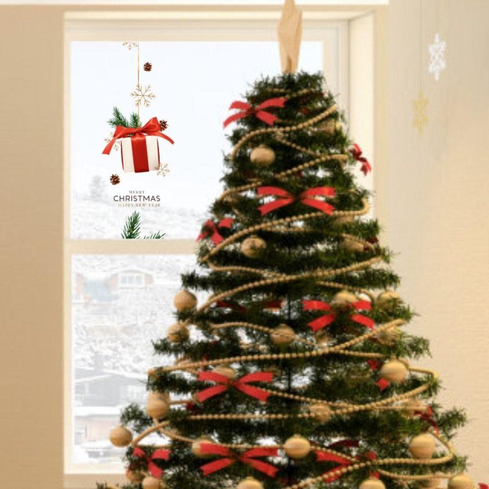 Cute Xmas Door Window Stickers Cartoon Christmas DIY Decal Festival Decor