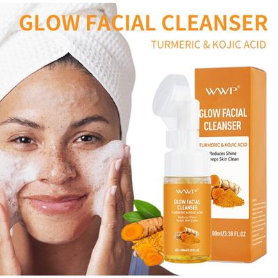 Kojic Acid Turmeric Cleansing Mousse Cleanser Deep Cleansing Bubble Makeup Remover Facial Cleanser