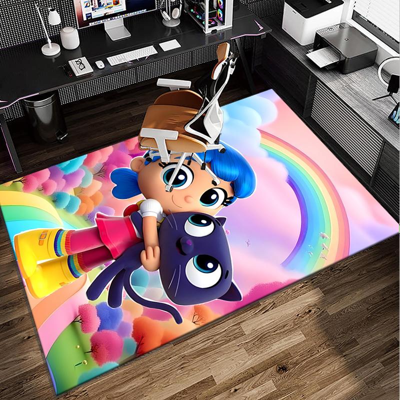 Rainbow Kingdom Adventure Office Rug Chair Mat, Game Carpet, Suitable for Front Door, Bedroom, Living Room, Desk, Holiday Gift