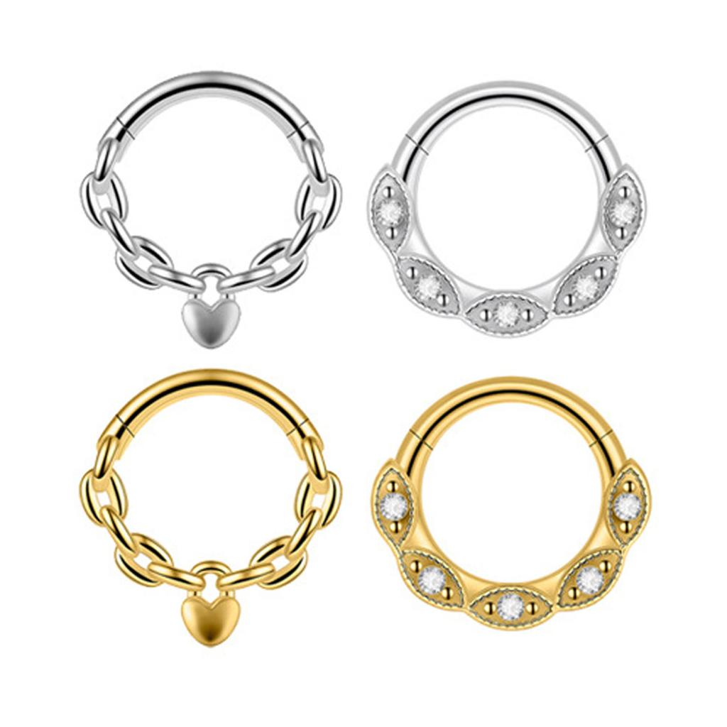 Multifunctional Nose Ring Seamless Design Comfortable Wear Body Piercing Jewelry Stainless Steel Fashion Accessories