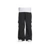 Adidas Originals Wing Chun Series Loc Loose Pants Solid Color Drawstring Loose Knit Sports Pants Unisex Pants Black IZ1530