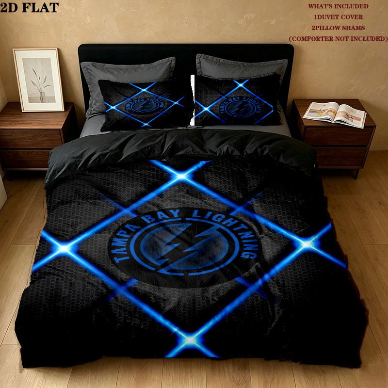 Tampa Bay Muster Bettwäsche Steppdecken-Set Bettdeckenbezug Kissenbezug Heimdekoration Geburtstagsgeschenk (1 * Bettbezug + 2 * Kissenbezug ohne Füllung)