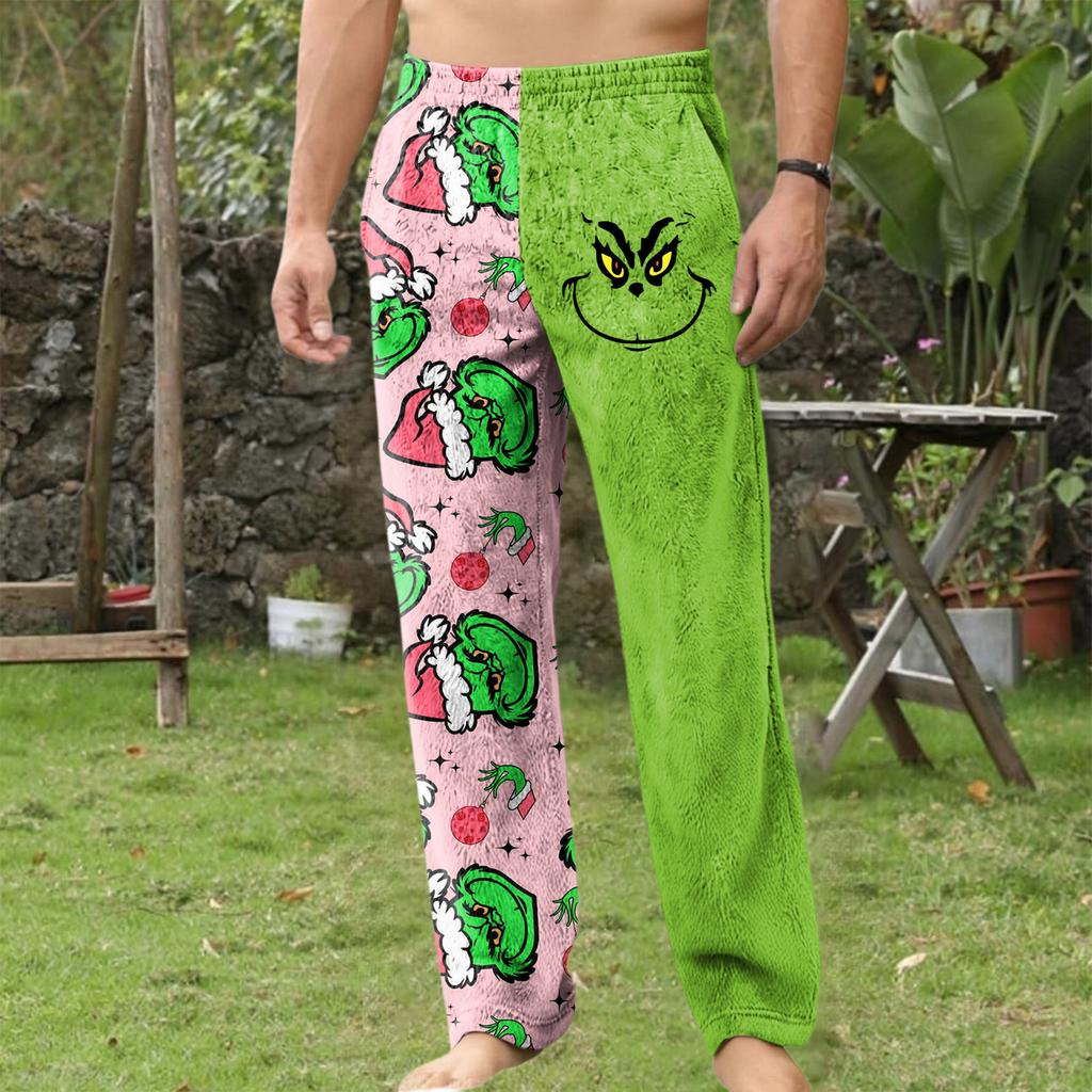 Pánské domácí kalhoty s celoplošným potiskem Kalhoty na spaní Dlouhé kalhoty Pyžamové kalhoty