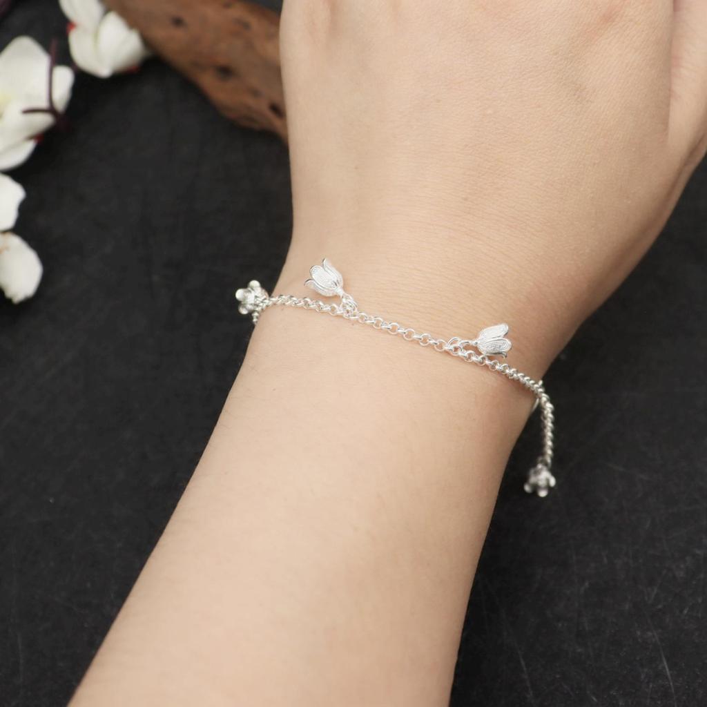 Maiglöckchen Filigran Sterling Silber Armband - Vielseitiges High-End Stück für Frühling/Sommer