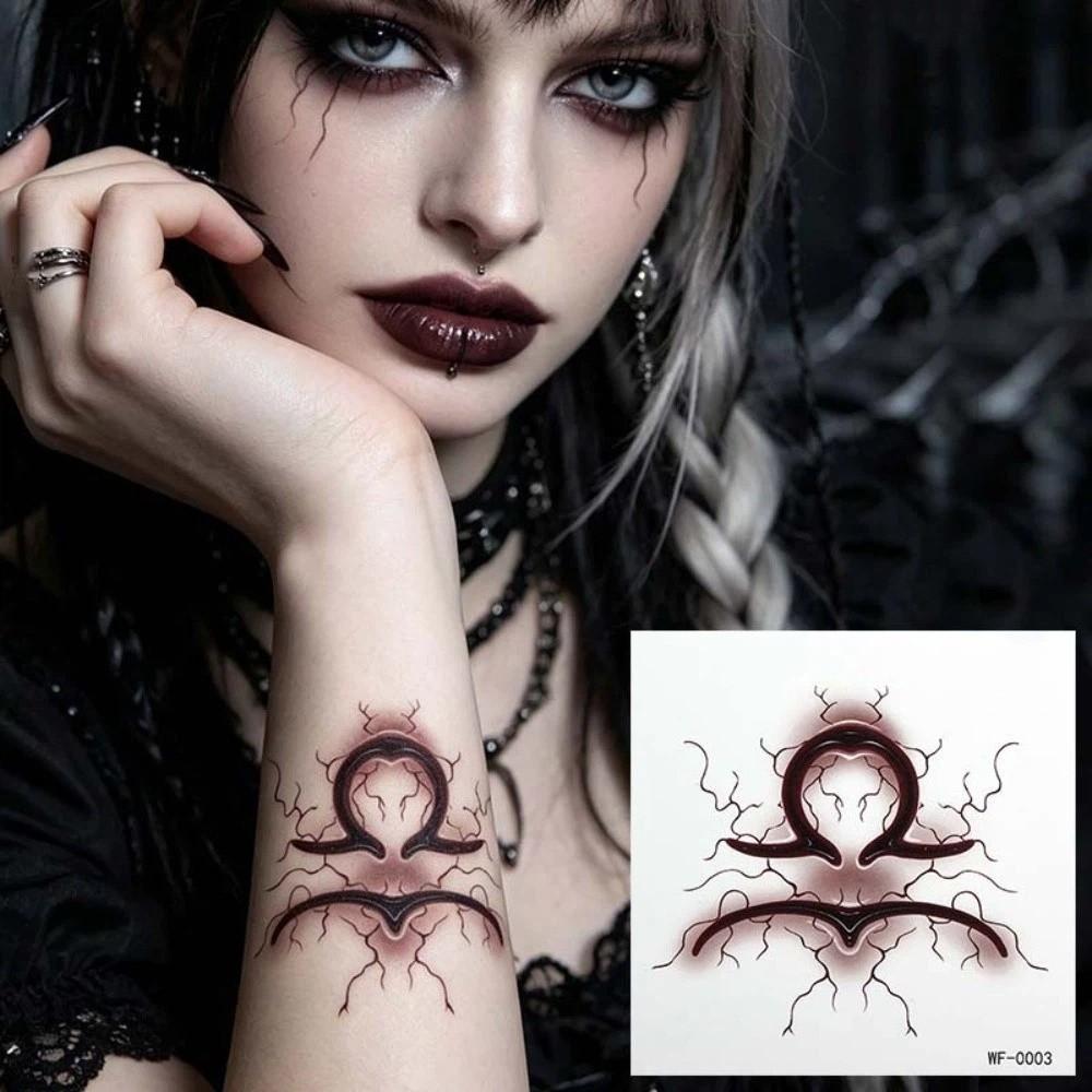 the Twelve Zodiac Signs Zodiac Signs Temporary Tattoo Y2K Body Tattoo Sticker Make Up