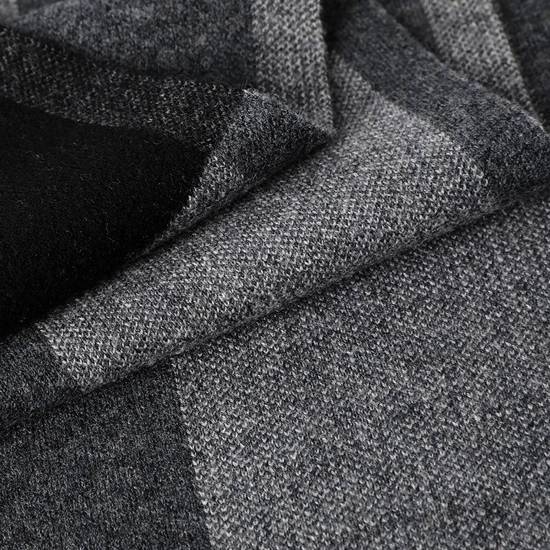 Men's scarf wool winter fashion casual versatile thickened warm business versatile simple and elegant