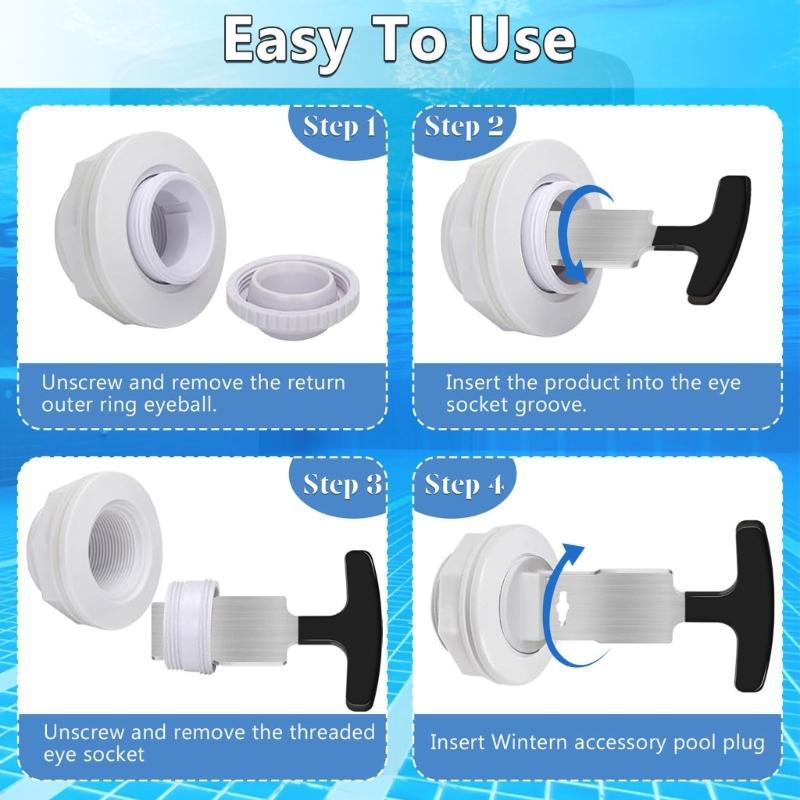 Pool Return Jet Removal Tool with Ergonomic Handle Suitable for Quick Eyeball Nozzle Disassembly Effortless Maintenance