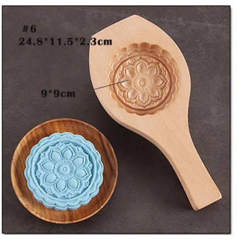 Wooden Pastry Mould Mung Bean Cake Mold Baking Tool 3d Ice Cream Diy Kitchen Household Products A Snack Accessories Party Gift