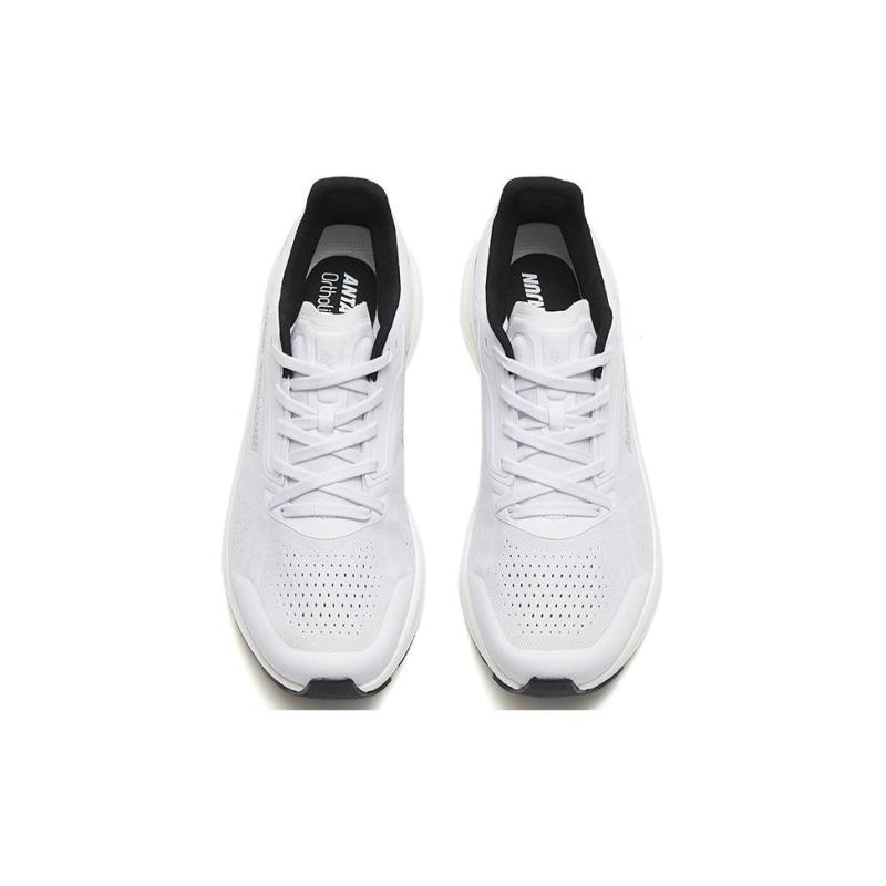 Anta Leak Blade Cushioning And Breathable Low Top Nitrogen Technology Running Shoes Men's White Sneakers 112245510A-1