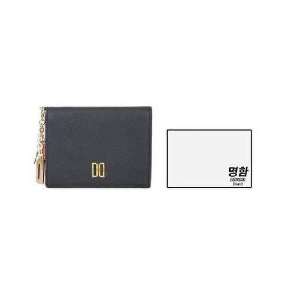 Daks Black Color Block Charm Decoration Card Wallet Dcwa2f012bk