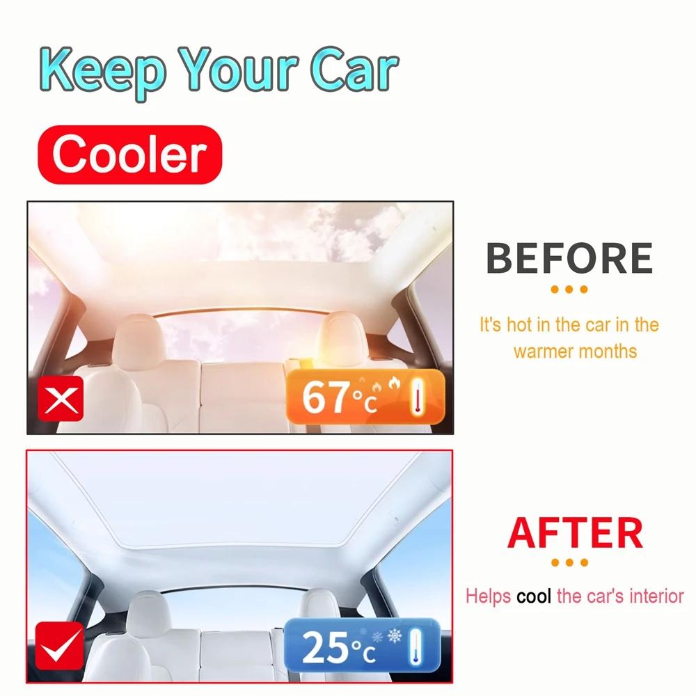 Sunshades For Tesla 2026 Model Y Juniper Launch Model 3 Highland Sunroof Ice Cloth Buckle Sun Roof Glass Skylight Accessories