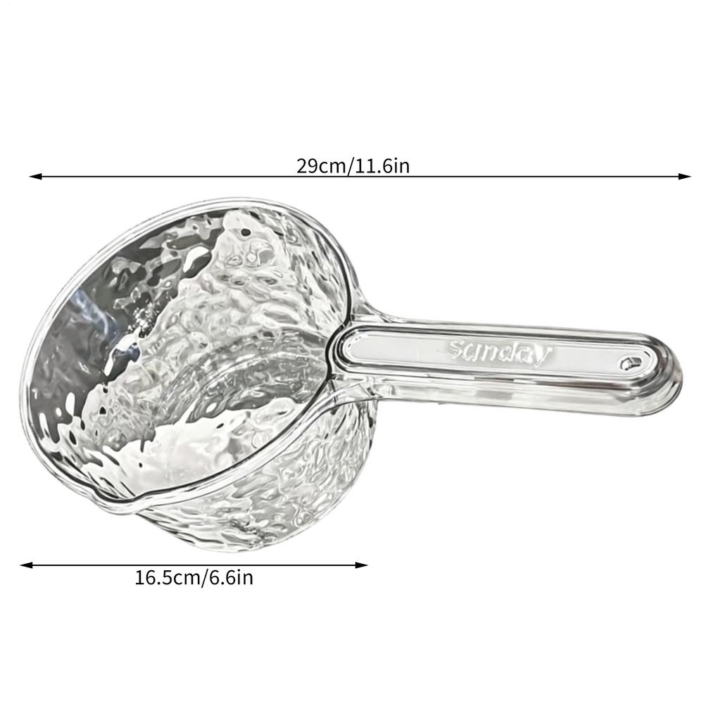 Extra Thick Water Scoop Kitchen Household Water Scoop transparent plastic Long Handle Water Scoop Texture Scoop water ladle
