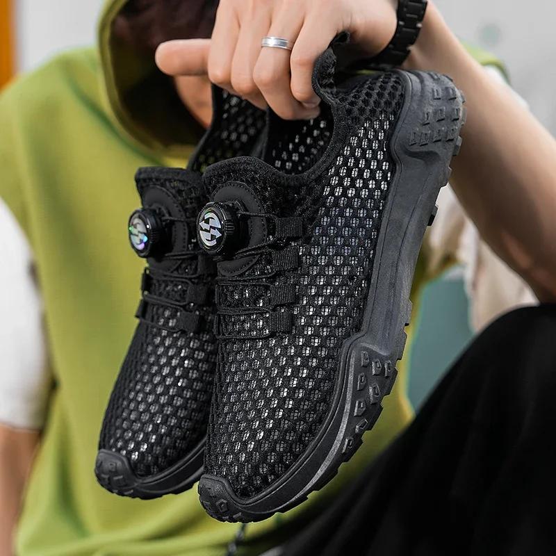 Outdoor Comfortable Mesh Men Casual Sneakers Fashion Non-slip Breathable Man Walking Shoes Lightweight Soft Running Sport Shoes