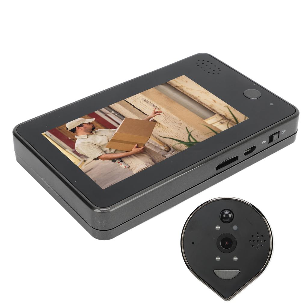 Digital Door Camera 4.3in LCD Monitor Motion Detection Night Vision Waterproof APP Monitoring for