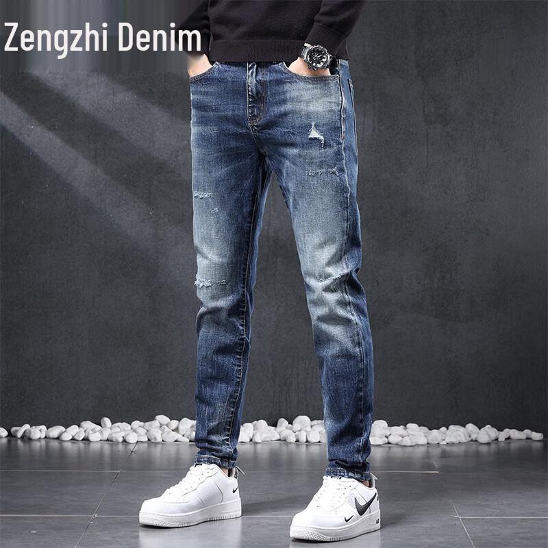 

Мужские ретро джинсы зауженного кроя Zengzhi 33