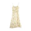 Qiusui Yiren Floral Ruffle Chiffon Dress