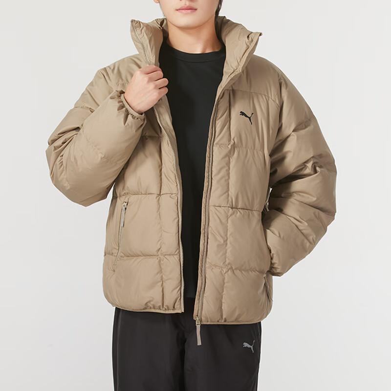 Puma Outdoor Windproof Warm Casual Fashion Long Sleeve Down Jacket Men Jackets Brown 629268-67