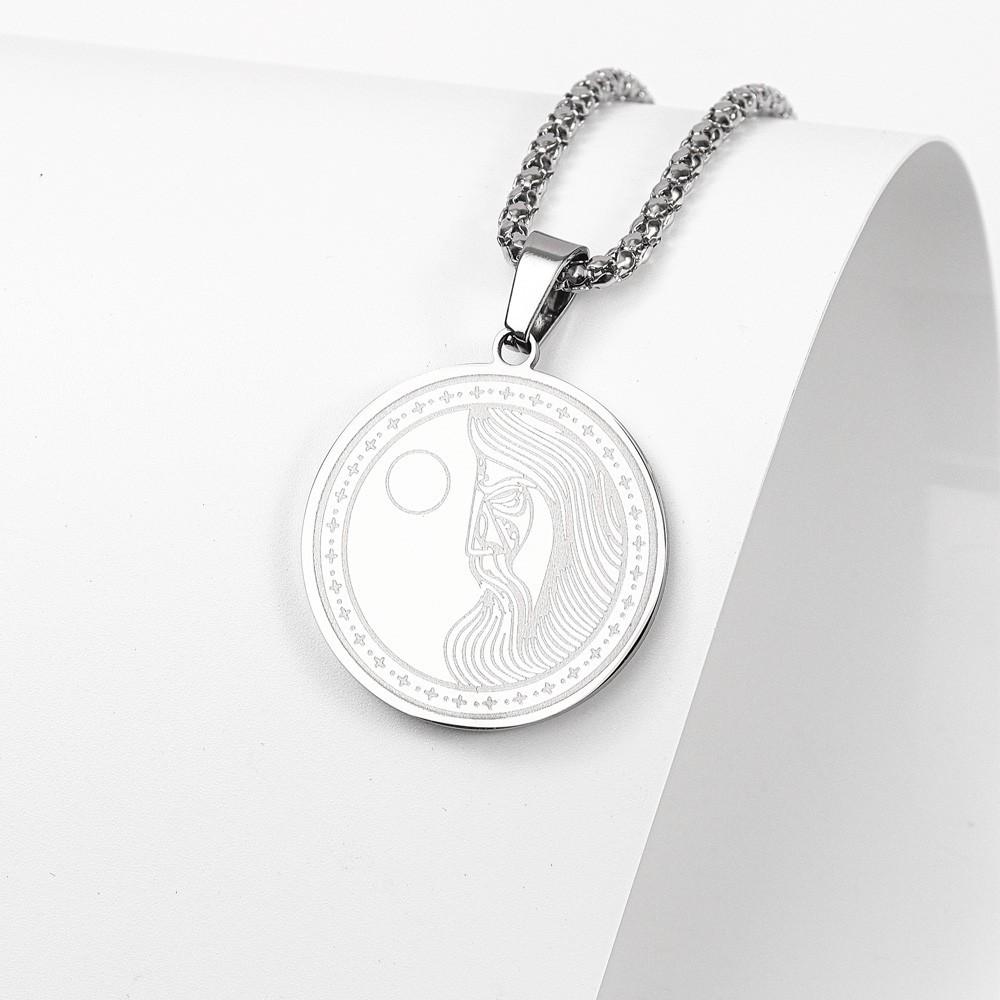 Sun Odin Pendant Necklace Viking Pendant Necklace Jewelry Sun Pattern Necklace