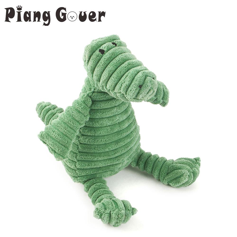 Green Dinosaur Plush Small Dog Squeak Toy Cute Puppy Play Interaction Pet Toy