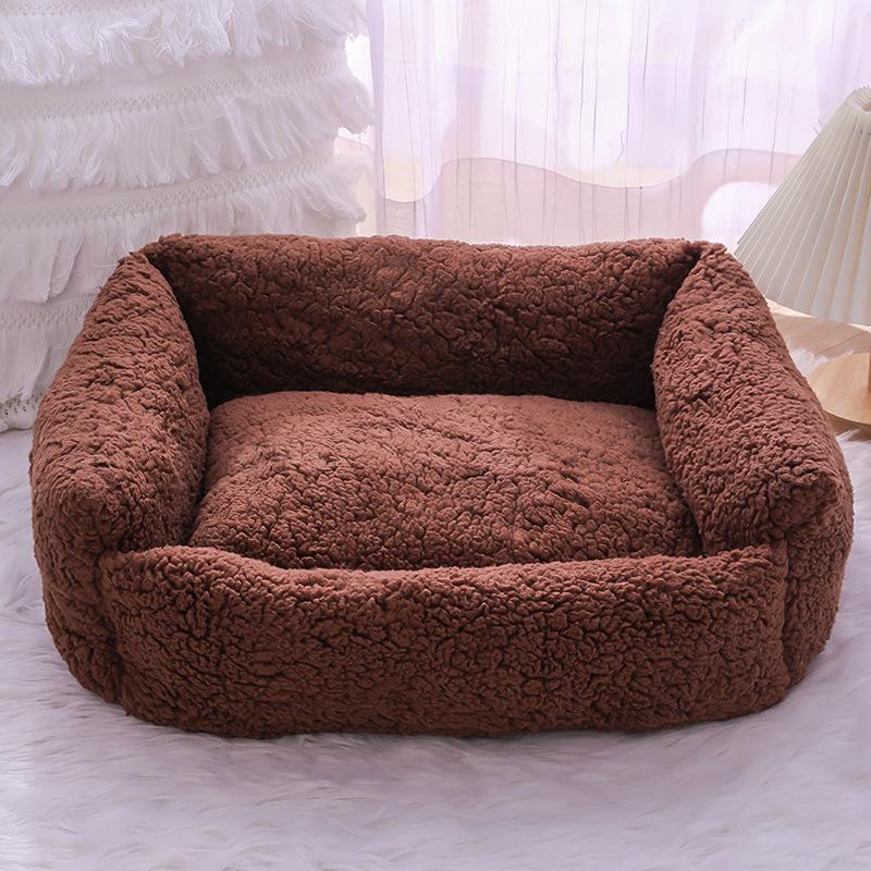New Winter Fully Removable and Washable Cat Nest Plus Velvet and Thickened Warm Dog Nest Lambswool Stepping Sofa Nest Cushion