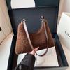 Light Luxury Small Bag Women'S Fashion Retro Plush Shoulder Messenger Bag Work Commuter Armpit Bag