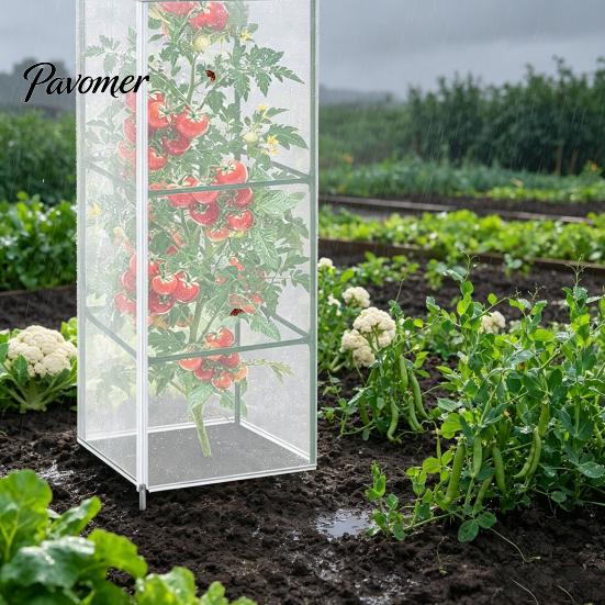 Greenhouse Netting for Raised Beds Garden Tomato Plant Cover Square Cage, Bird with Mesh Net Organic Farming Zipper, Insect Barrier, Covers Gardening