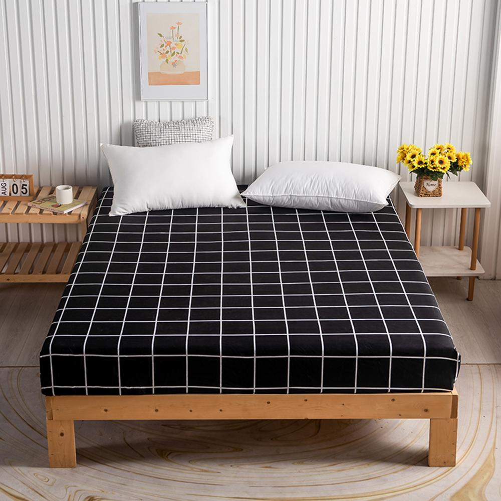 Cartoon Print Mattress Protector Fitted Bed Sheet Bedding Mattress Cover Garterized Bedspread Mat Household  for Home