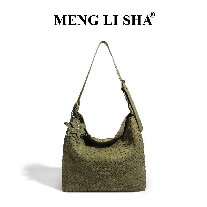 Autumn and winter new large-capacity hand-woven bag fashionable and simple shoulder crossbody tote bag versatile retro underarm bag