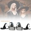 Pleated Modern Witch Hat Black Purple Makeup Props Leisure Halloween Hat  Travel