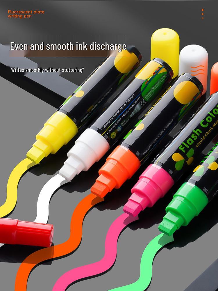 LED Fluorescent Chalk Marker Pen for Electronic Boards and Whiteboards, Water-based.