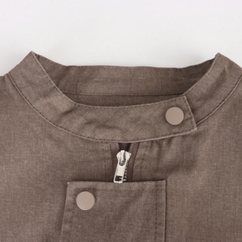 Shop Women S Simple Daily Mockneck Bomber looSe Zip Black Naru Wjp260054