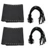 Patio Folding Recliners Replacement Black Fabric Cloth & Gray Cord Laces