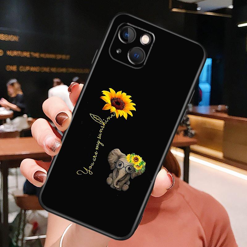 Beautiful Yellow Sunflower Phone Case For iPhone 16 Pro Max 15 13 12 11 14 Pro Max Plus 12 13 Mini XR 16e Funda Cover