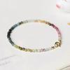 Ultra-Fine Rainbow Small Tourmaline Bracelet  Style Female Gradient Ins Niche Design Light Luxury Bracelet