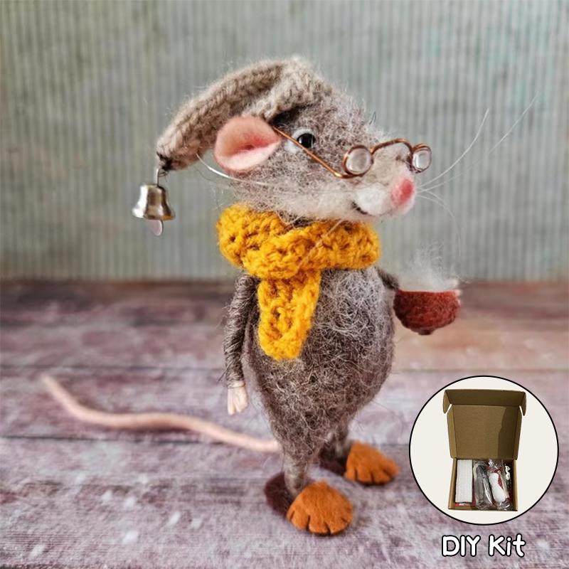 

Милый набор для валяния мышей из войлока своими руками Мыши из войлока Зимние рождественские валяные мышки из войлока Рождество Шерстяной войлок