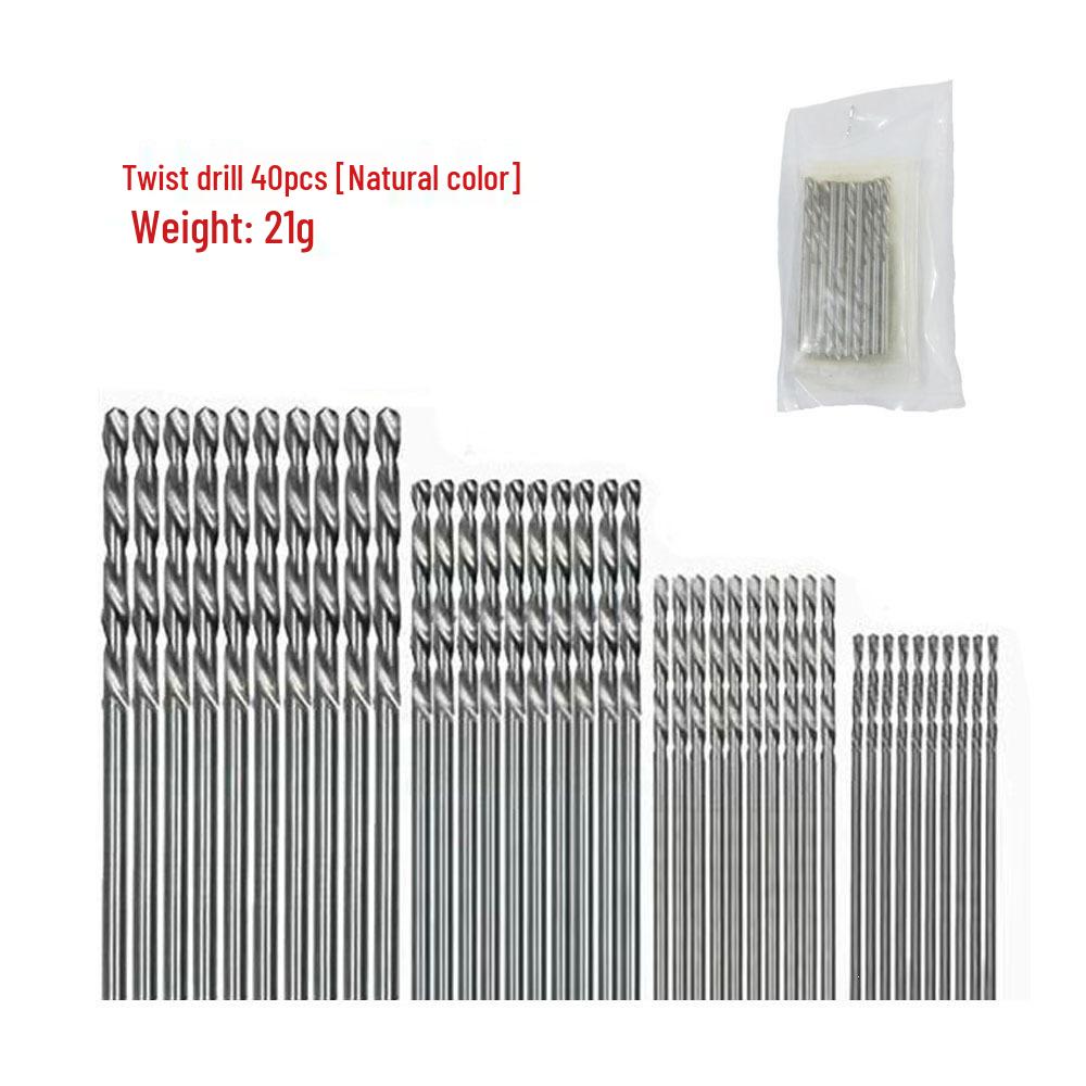 Black and Gold Dual-Color Hand Drill Bits Set with Spiral Chip Slot for Metal Drilling