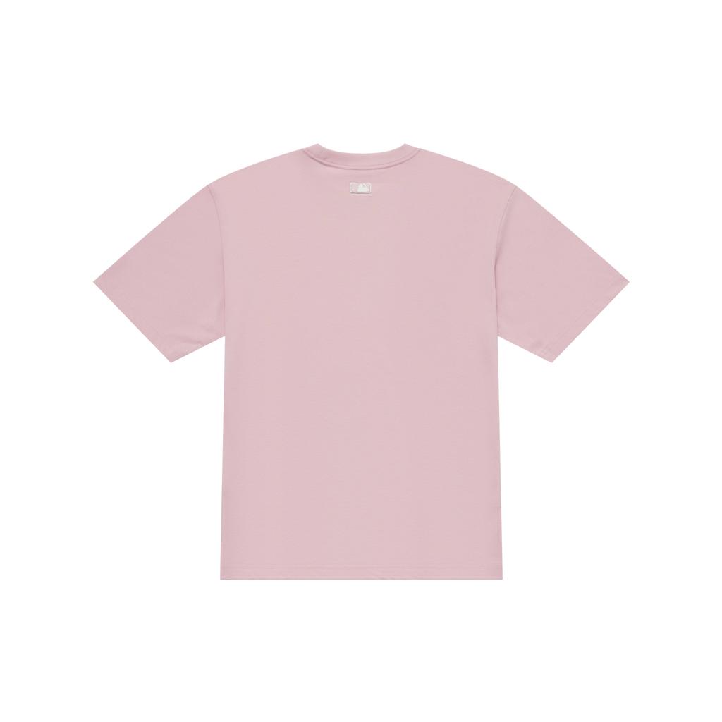 New MLB Los Angeles Dodgers Heart SS25 T Shirt Unisex Heather Gray Pink 3ATSH0153-07PKM