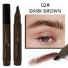 1PC double-effect fast eyebrow pencil: unique hair design, can shape a clear and realistic eyebrow shape, waterproof