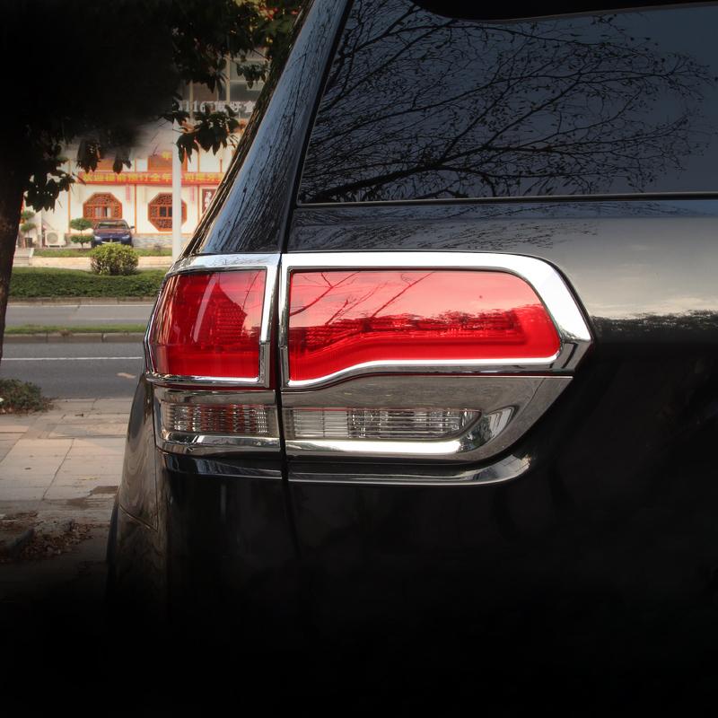 For Jeep Grand Cherokee WK2 2011 2012 2013 2014 2015 2016 2017 2018   Car Tail Light Trim Rear Lamp Frame Cover Stickers