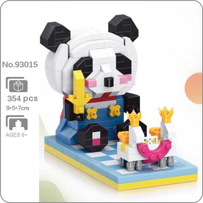 93015 Gyvūnų pasaulis Panda Princas Arklys Telefono Laikiklis Modelis Mini Deimantiniai Blokiniai Plytiniai Statybiniai Žaislai Vaikams be Dėžutės