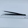 Black ESD Anti-Static Stainless Steel Tweezers Set with Bent Tip for Industrial Repair