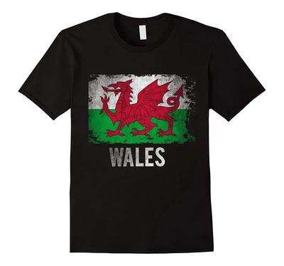 Vintage Distressed Wales Welsh Flag TShirt Summer Cotton Short Sleeve ONeck Mens T Shirt New S3XL