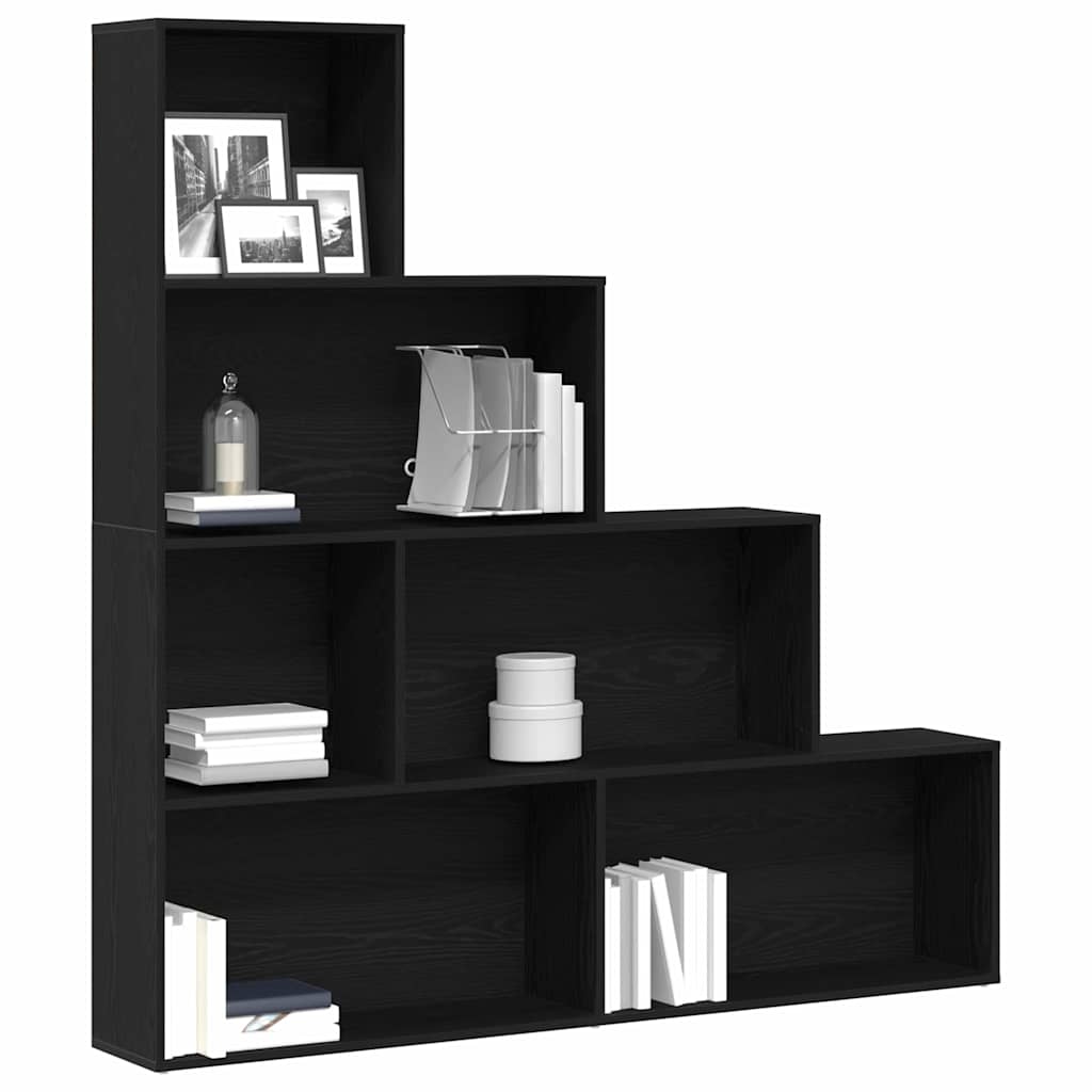 Bookshelf Black Oak Effect 155 x 24 x 160 cm