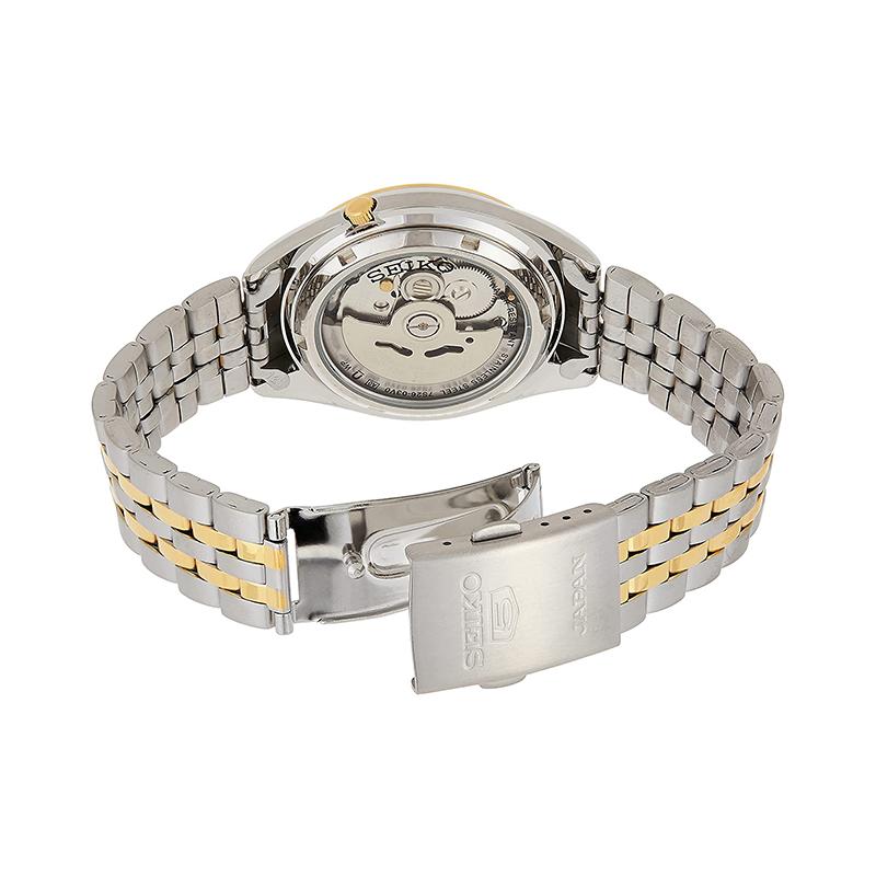 Seiko Seiko5 serisi mineral cam otomatik kurmalı Otomatik Çelik Kordon erkek saati beyaz kadran SNKL24J1