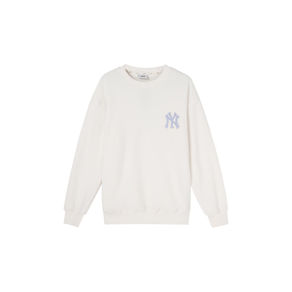 New MLB Base Logo Sweatshirts Unisex Beige 3AMTF5116-50CRS