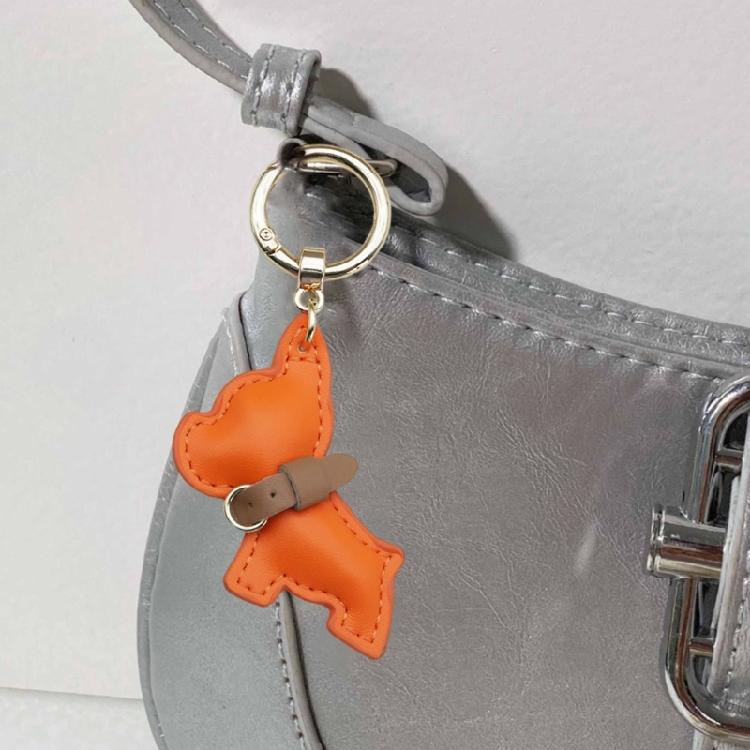 Fun And Functional PU Leather French Bulldog Keychain for Fashion Enthusiasts Phone Chain Pendant Keyring