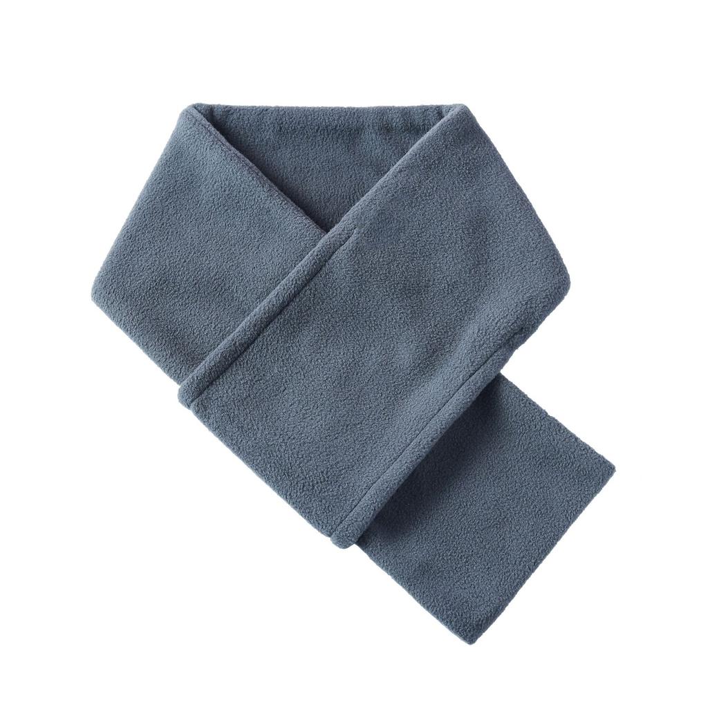 Simple Classic Men Women Fleece Short Scarf Fall Winter Neck Warmer Solid Muffler Male Thermal Classic Cold-proof Scarf Female