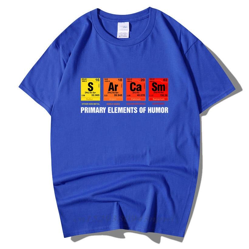 Periodic Table Of Humor Sarcasm TShirt Funny Birthday Gift For Men Short Sleeve Cotton Primary Elements Chemistry T Shirts